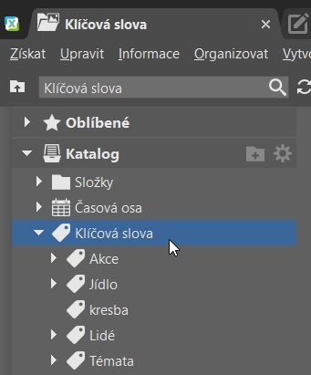Vytvořte si takové kategorie, jaké potřebujete. Kategorie jsou zároveň klíčovými slovy a slouží hlavně ke zpřehlednění archivu.jpg