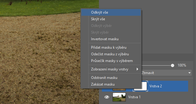 Novou masku přidáte v dolní části pravého panelu s nástroji.jpg