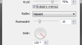 03 Nastavení stínu u podpisu na fotografii.