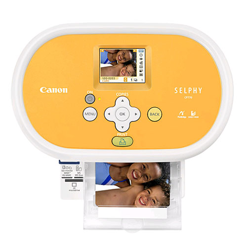 tiskárna Canon Selphy CP770 Termosublimační tiskárna vypadá jinak než klasické inkoustové tiskárny, obvykle má také mnohem měnší rozměry