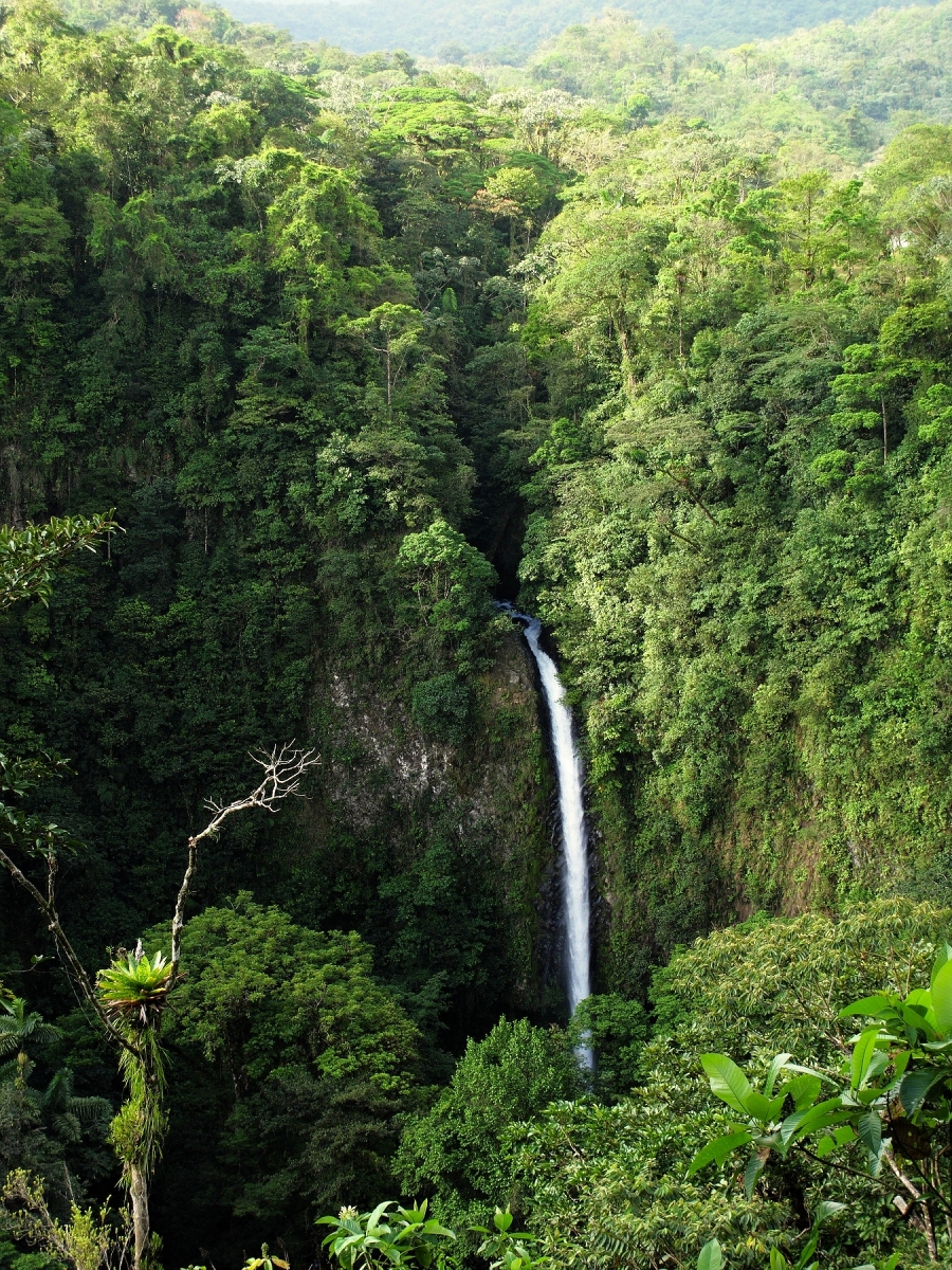 Vodopád La Fortuna v NP Arenal, foto: Jan Hrádek. Panasonic Lumix FZ150, 1/125 s F4,0 ISO 100.