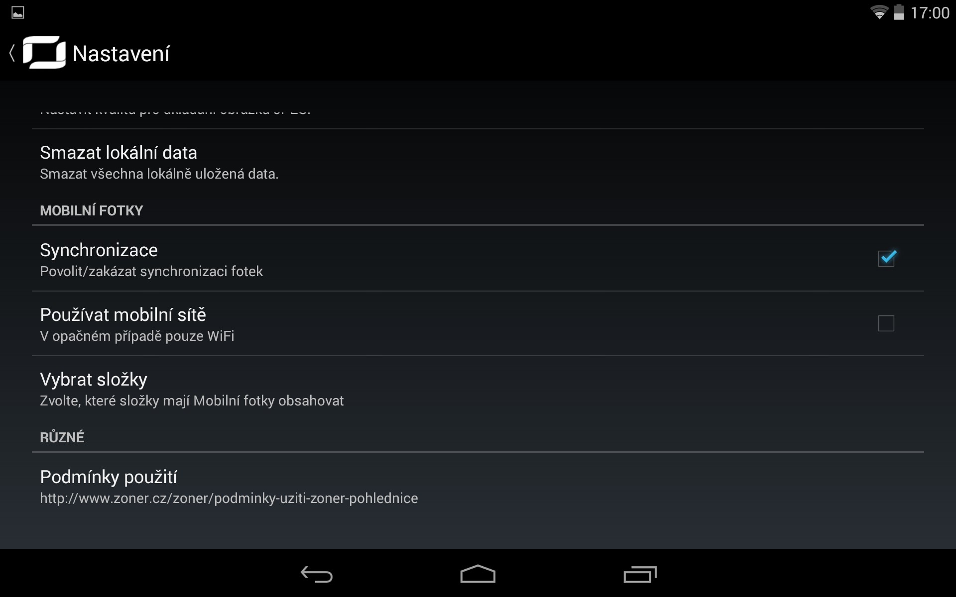 Nastavení synchronizace ZPS na Androidu