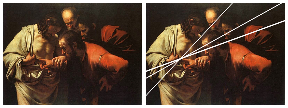 Caravaggio, Nevěřící Tomáš, kol. 1602–1603