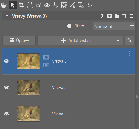 Jak pracovat s vrstvami v ZPS X - panel Vrstvy