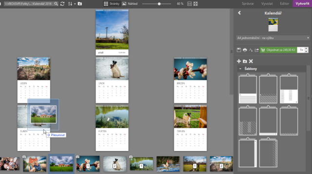 Vytvořte vlastní fotodárky: tvorba fotokalendáře.