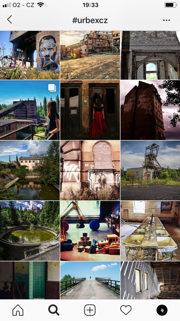 Jak najít opuštěná místa - instagram