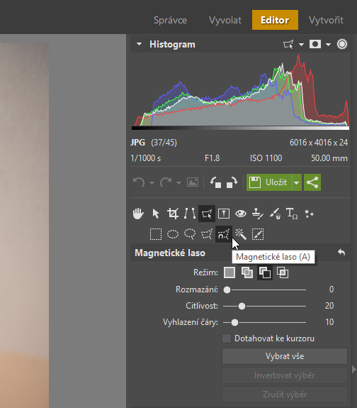 Jak vytvořit průhledné pozadí: magnetické laso.