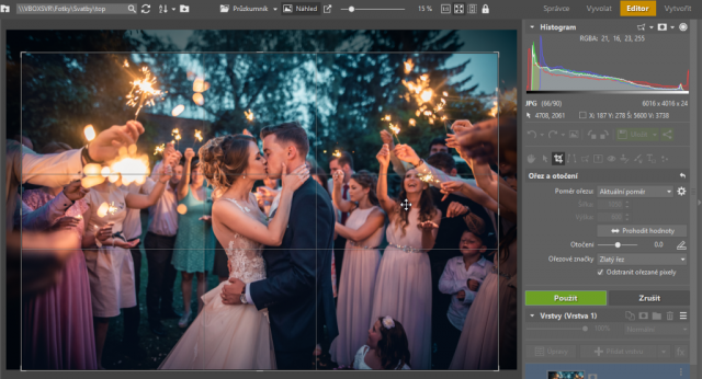 Ořezávání fotek: ořez fotografií v modulu Editor v ZPS X.