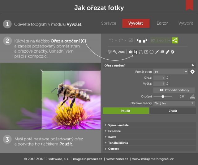 jak ořezat fotky - infografika