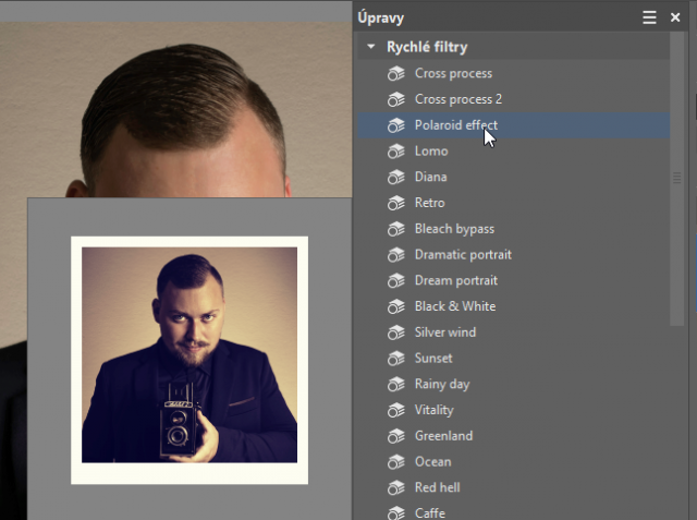 Jak dodat fotkám starý vzhlede: napodobení Polaroidu.