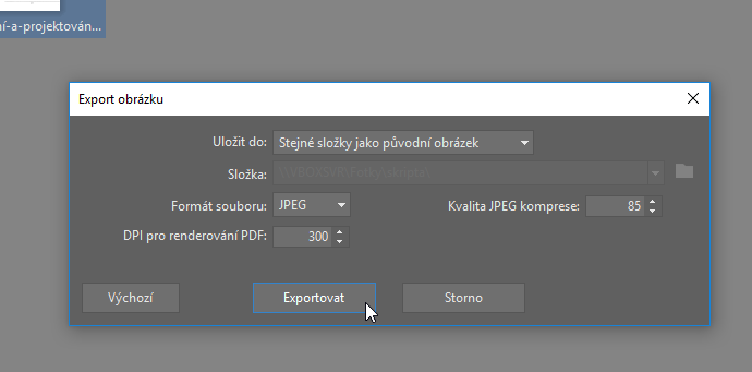 Upravujte PDF soubory - export