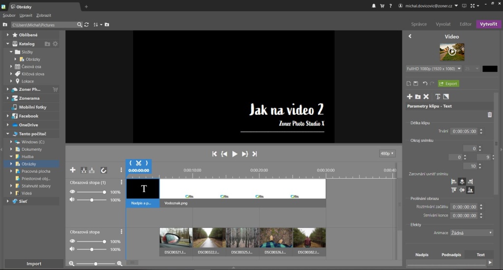 Jak na video v ZPS X - 2. díl - text