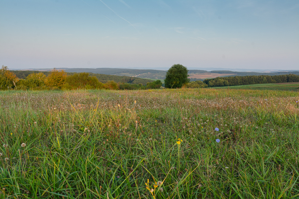 Změna světla v krajině - slunce vykukuje zpoza obzoru