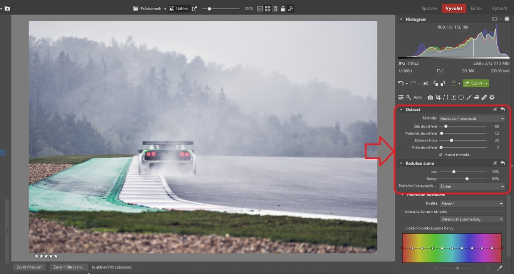 3 praktické ukázky, jak upravit fotky z automobilových závodů