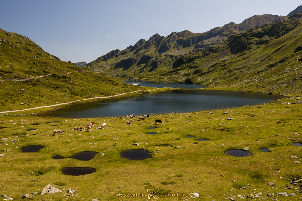 Panorama s jezery Giglachsee