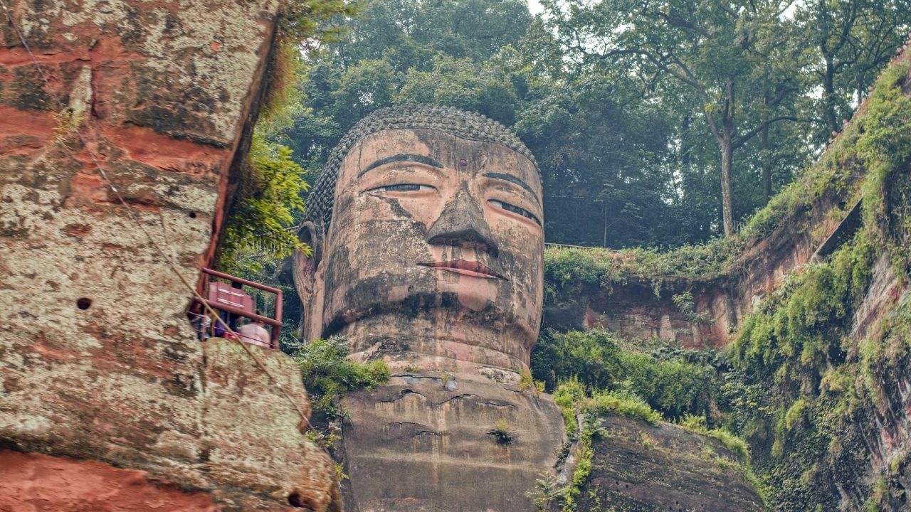 Čína, socha buddhy