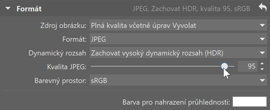 Jak změnit formát fotky - nastavení kvality JPEG