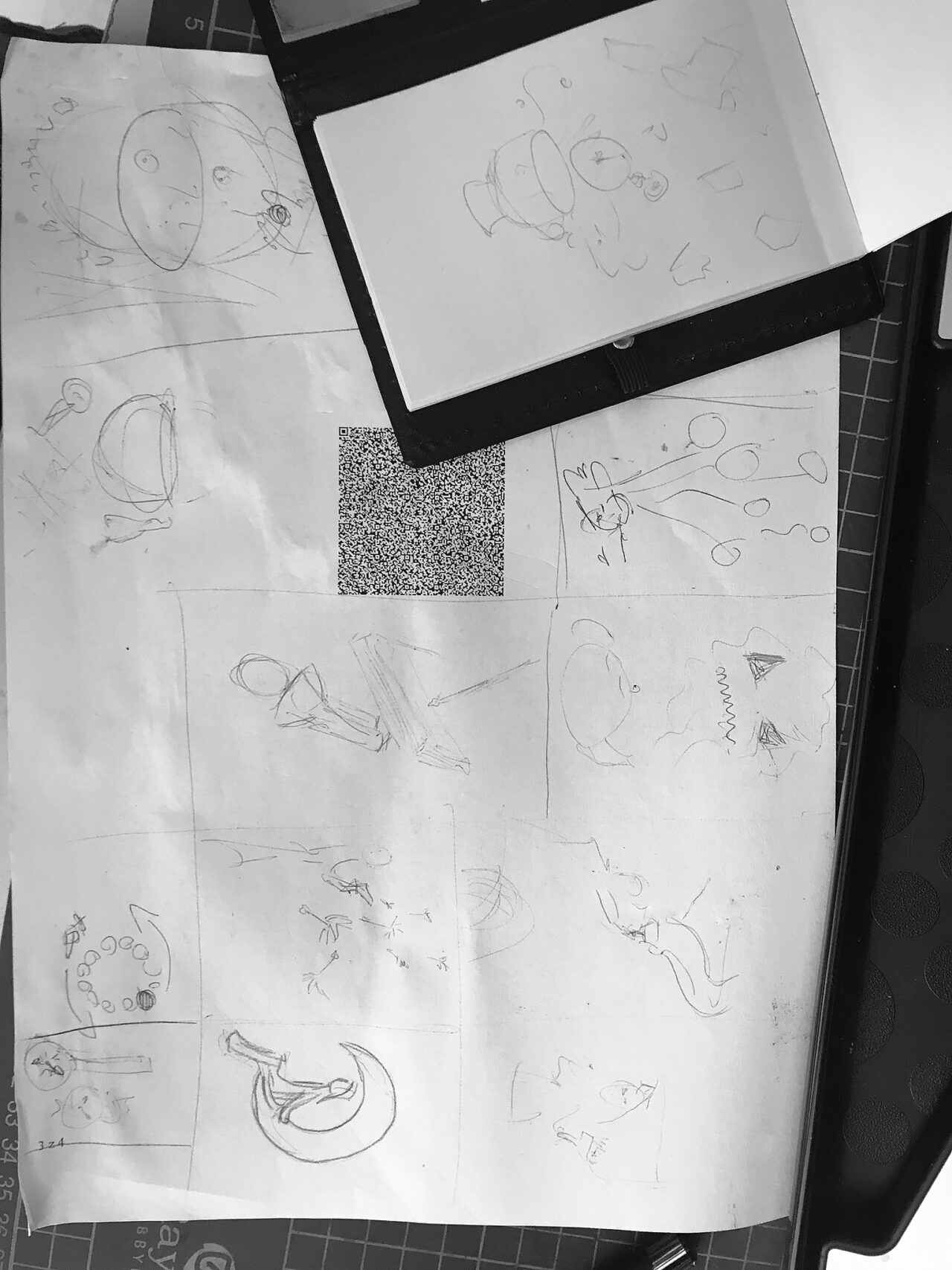Jak fotit kreativní zátiší: Skica na papíře